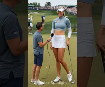 Live TV Moment Goes Viral After Towering Golfer’s Gesture 👀#golf #short #tallwomen #sports