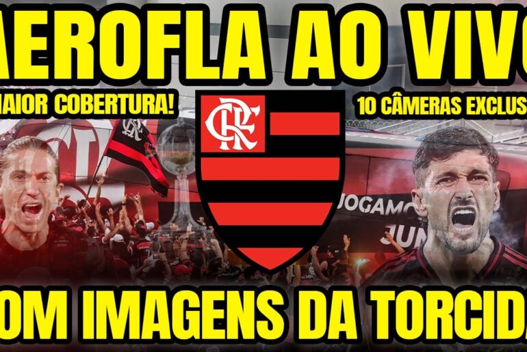 AEROFLA AO VIVO E COM IMAGEM! FLAMENGO EMBARCA PARA FINAL DA LIBERTADORES 2025 CONTRA O PALMEIRAS