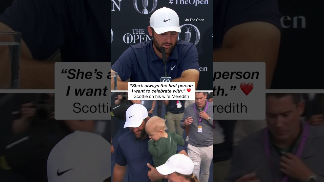 Scottie Scheffler looks for his wife Meredith first after victories 🥹 #shorts #golf #theopen Scottie Scheffler looks for his wife Meredith first after victories 🥹 #shorts #golf #theopen