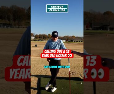 CALLING OUT a 13 year old golfer!