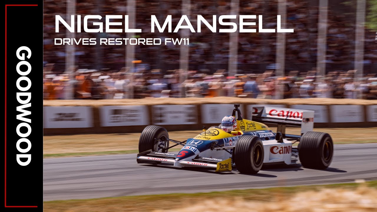 Nigel Mansell drives the Williams Honda FW11 at the Goodwood Festival of Speed Nigel Mansell drives the Williams Honda FW11 at the Goodwood Festival of Speed