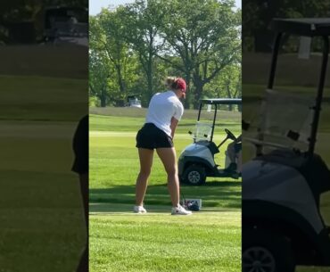 This swing sounds like ASMR #funny #shorts #reels #golf #girl #asmr