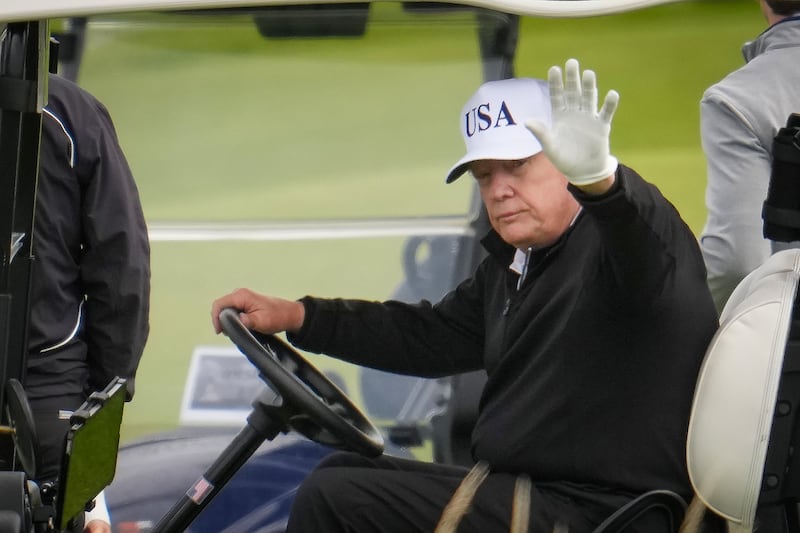 , according to the Donald Trump Golf Tracker.TURNBERRY, SCOTLAND - JULY 26: U.S. President Donald Trump plays golf at Trump Turnberry golf course on July 26, 2025 in Turnberry, Scotland. U.S. President Donald Trump is visiting his Trump Turnberry golf course, as well as Trump International Golf Links in Aberdeenshire, during a brief visit to Scotland from July 26 to 29.  (Photo by Christopher Furlong/Getty Images)