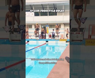20th Masters National Swimming Competition 🏊🏼 Freestyle Relay 🔥 #swimming #sports #swimmer