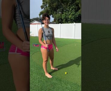 Amazing Golf Swing you need to see | Golf Girl awesome swing | Golf shorts | Kai Razyy