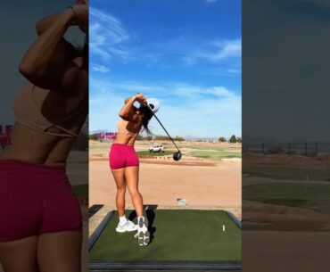 Amazing Golf Swing you need to see | Golf Girl awesome swing | Golf shorts | Michele Uemoto