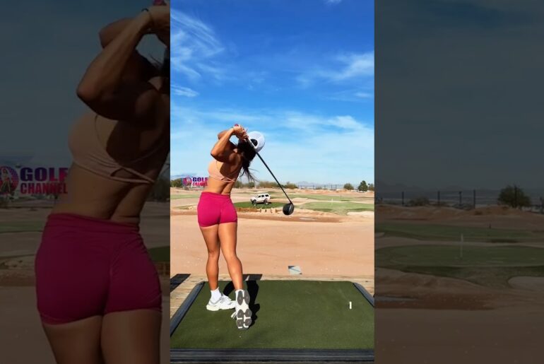 Amazing Golf Swing you need to see | Golf Girl awesome swing | Golf shorts | Michele Uemoto