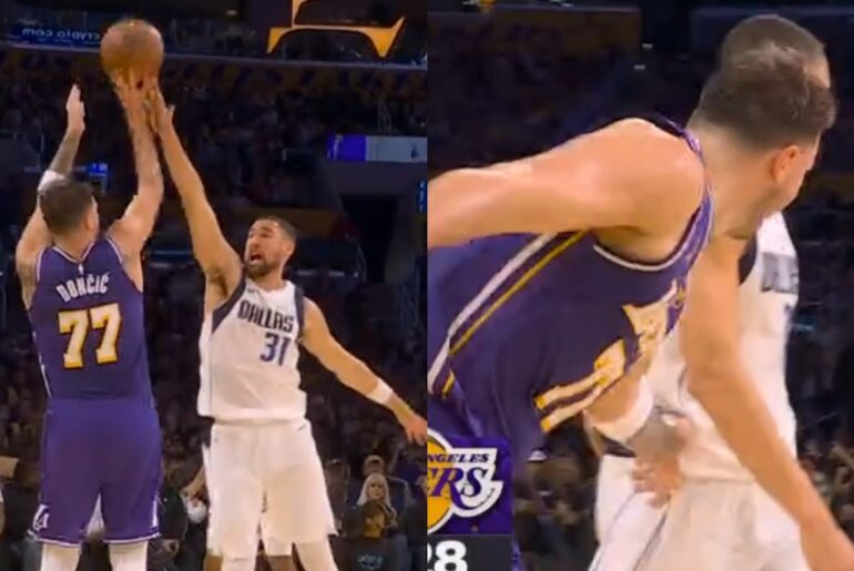 Luka Doncic smacks Klay Thompson after toying with him and hits 3 in his face 😂