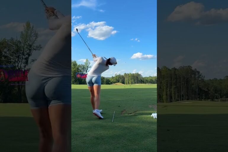 Amazing Golf Swing you need to see | Golf Girl awesome swing | Golf shorts | Melissa Keller
