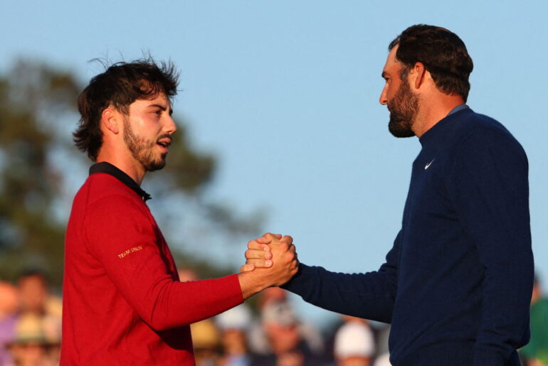 Josele Ballester and Scottie Scheffler at the 2025 Masters