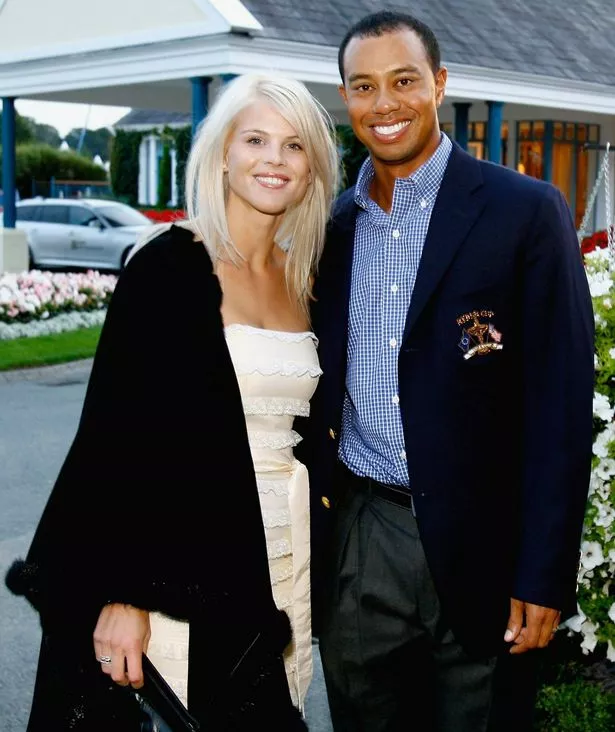 Tiger Woods (R) poses with his wife Elin Nordegren at The Welcome Dinner after the first official practice day of the 2006 Ryder Cup at The K Club on September 19, 2006