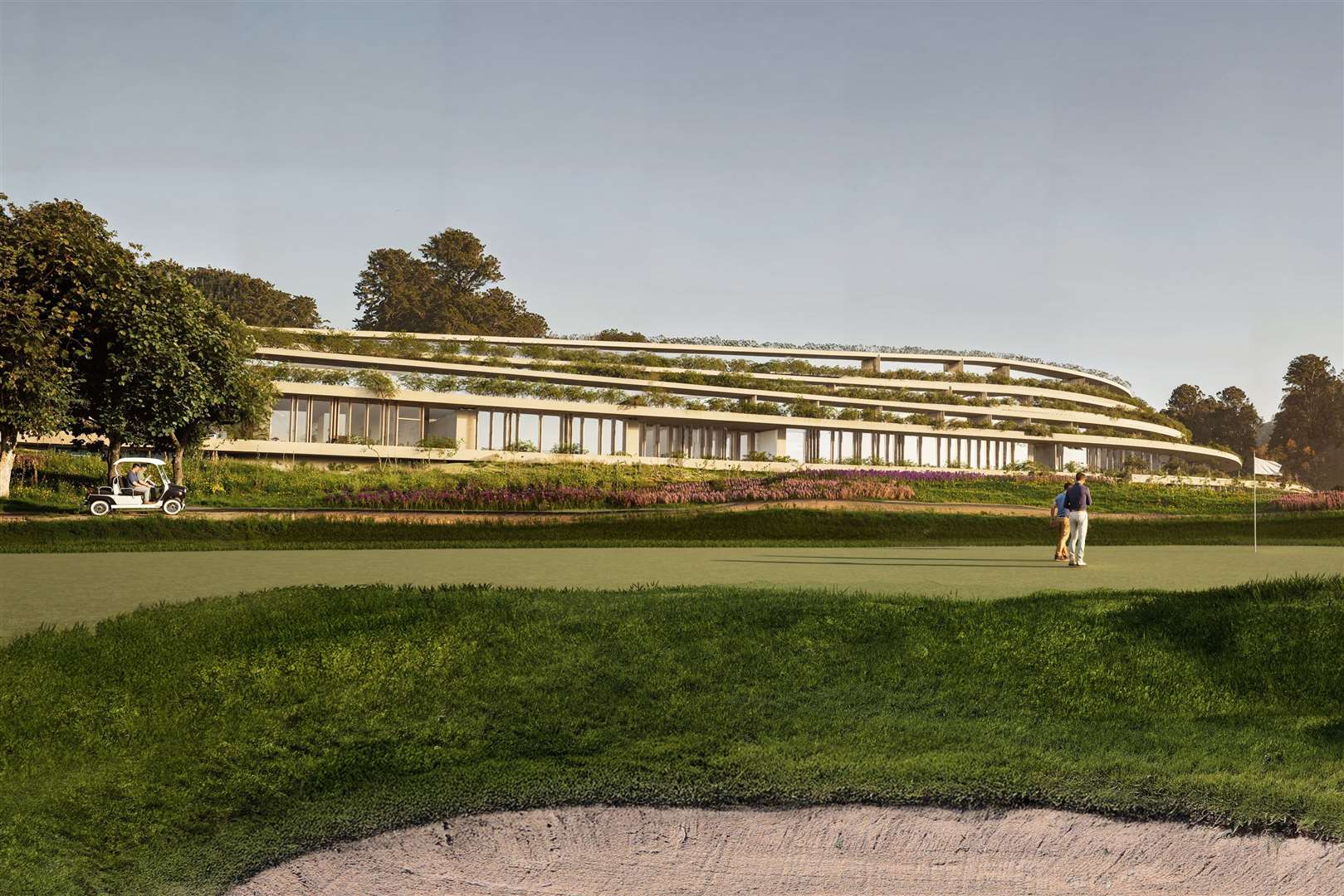 How the new hotel will look for golfers on the course. Picture: Holloway Studio