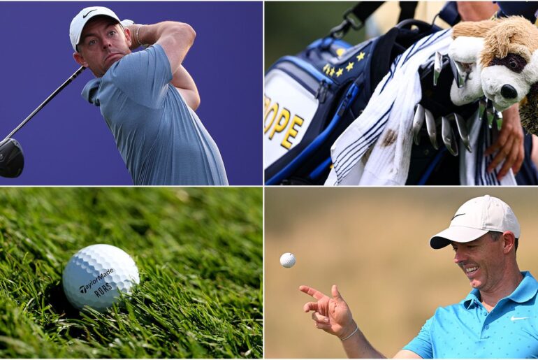 Four pictures of Rory McIlroy's golf gear