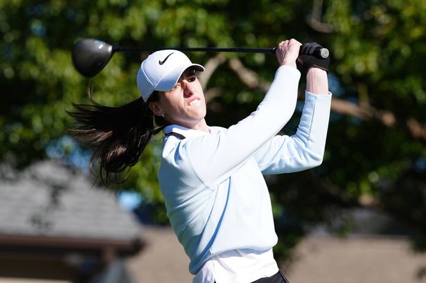 BELLEAIR, FL - NOVEMBER 12: Indiana Fevers guard Caitlin Clark plays her tee shot on the 6th hole during the Pro Am for The Annika driven by Gainbridge at Pelican on November 12,  2025, at the Pelican Golf Club in Belleair, Florida.  (Photo by Brian Spurlock/Icon Sportswire via Getty Images)