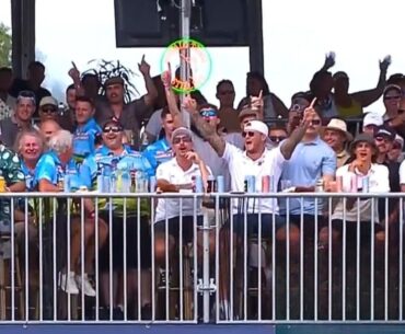 Sweet Caroline singers create viral moment during Australian PGA Championship