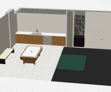 Pool table or sofa seating in sim room?