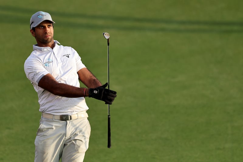 England's Aaron Rai eyes the ball at Abu Dhabi. Photograph: Fadel Senna/AFP via Getty          