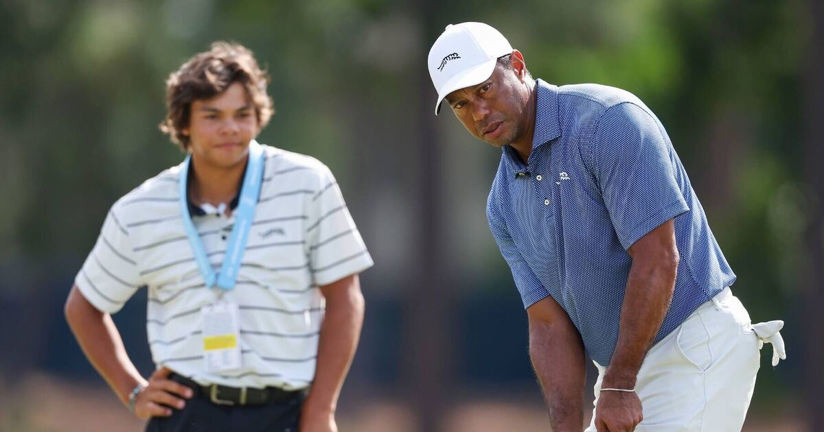 Charlie Woods’ true colours shown as dad Tiger reunites with ex-wife | Golf | Sport Charlie Woods' true colours shown as dad Tiger reunites with ex-wife | Golf | Sport