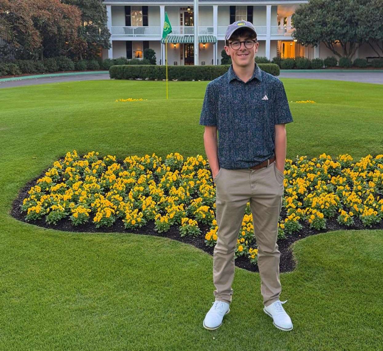 Jacob Severn at Augusta National Golf Club. Picture: Simon Byford