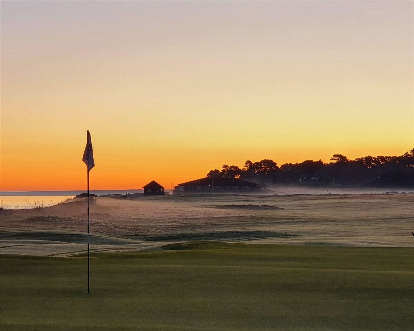 Early morning dew' at Nairn Golf Club.