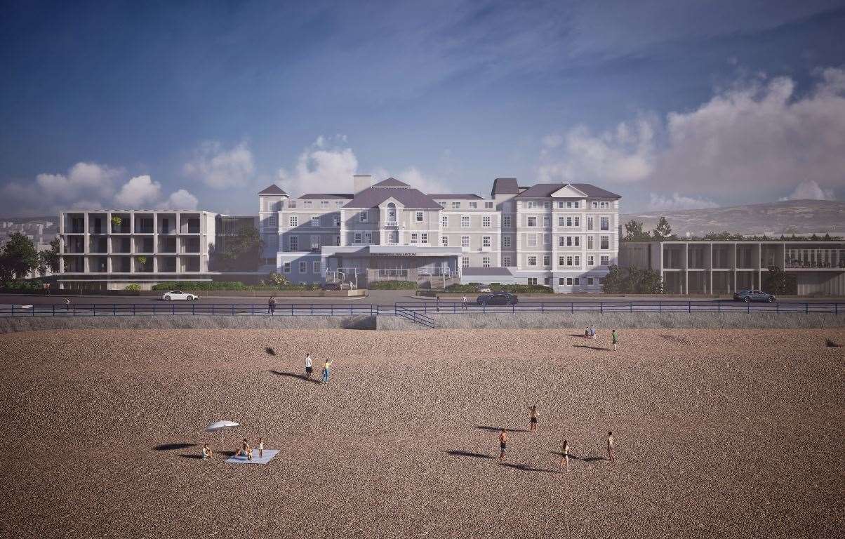 The proposed buildings feature a more modern design compared to the existing Hythe Imperial Hotel. Picture: GSE Group