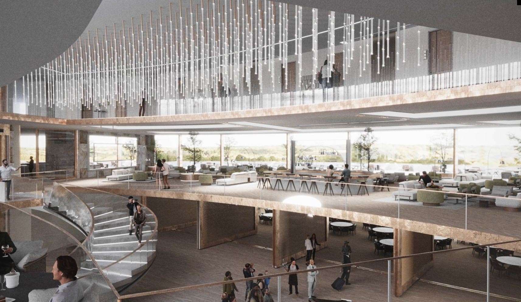 Inside the planned five-star London Golf Club hotel. Picture: Holloway Studio