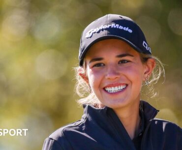 Kai Trump smiles at the Pelican Golf Club in Belleair, Florida