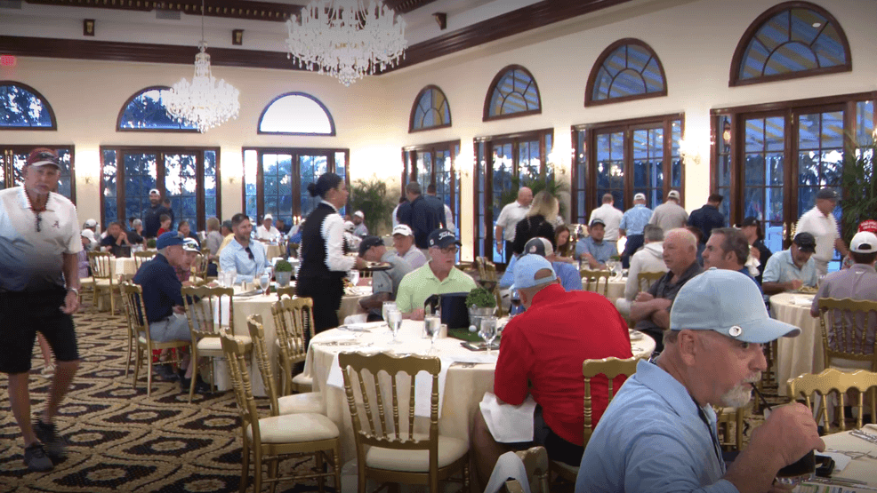 Guests gather at the PAL Awards Banquet at Trump International Golf Club in West Palm Beach on Friday November 14th, celebrating 20 years of youth programs in Palm Beach County. (WPEC)