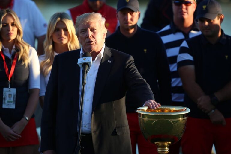 President Donald Trump reveals plans to attend Ryder Cup