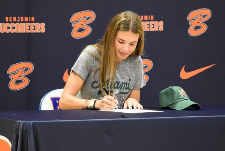 Kai Trump signs with Miami women's golf team on national signing day