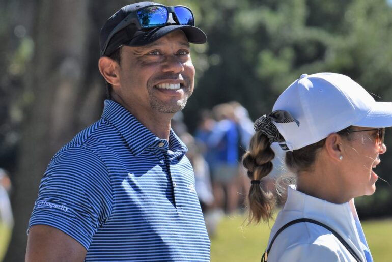 Tiger Woods, Elin Nordegren watch Charlie Woods at Florida state golf