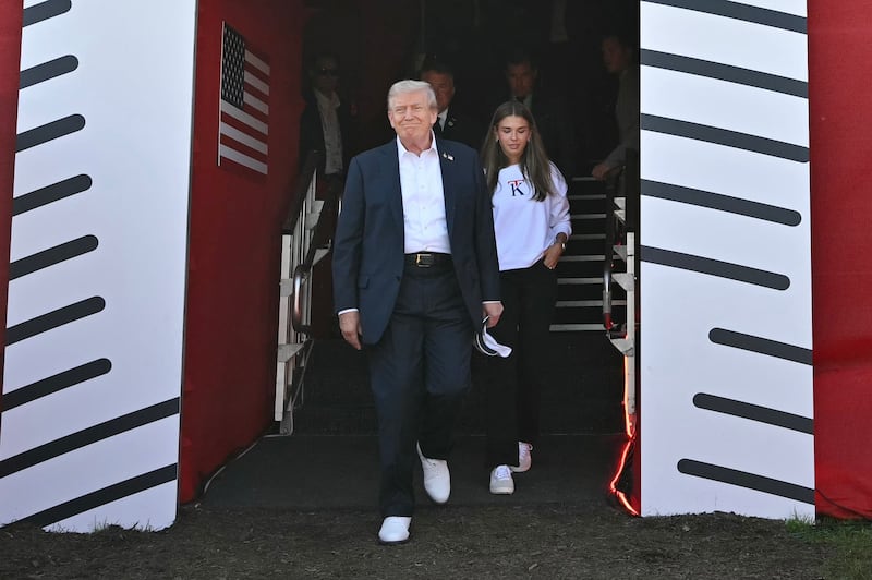 Donald Trump (left) and Kai Trump (right)