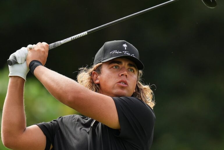 Garrick Higgo shoots 61 to match course record and take lead into final round in Mexico