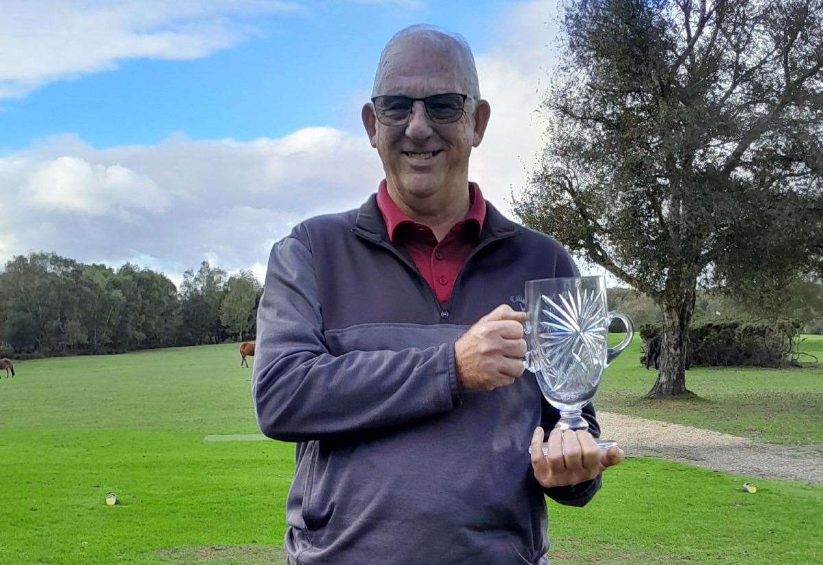 Terry Gordon and Terry Jones victorious as 42 senior golfers battle for Trophy Winners Vase and Reg Little Cup at New Forest Golf Club Terry Gordon and Terry Jones victorious as 42 senior golfers battle for Trophy Winners Vase and Reg Little Cup at New Forest Golf Club
