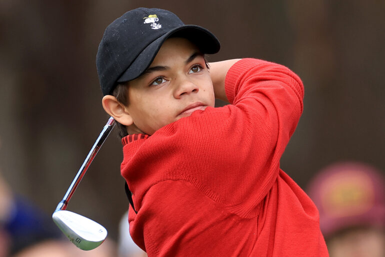 Charlie Woods is impressing pros as he is named an All-American