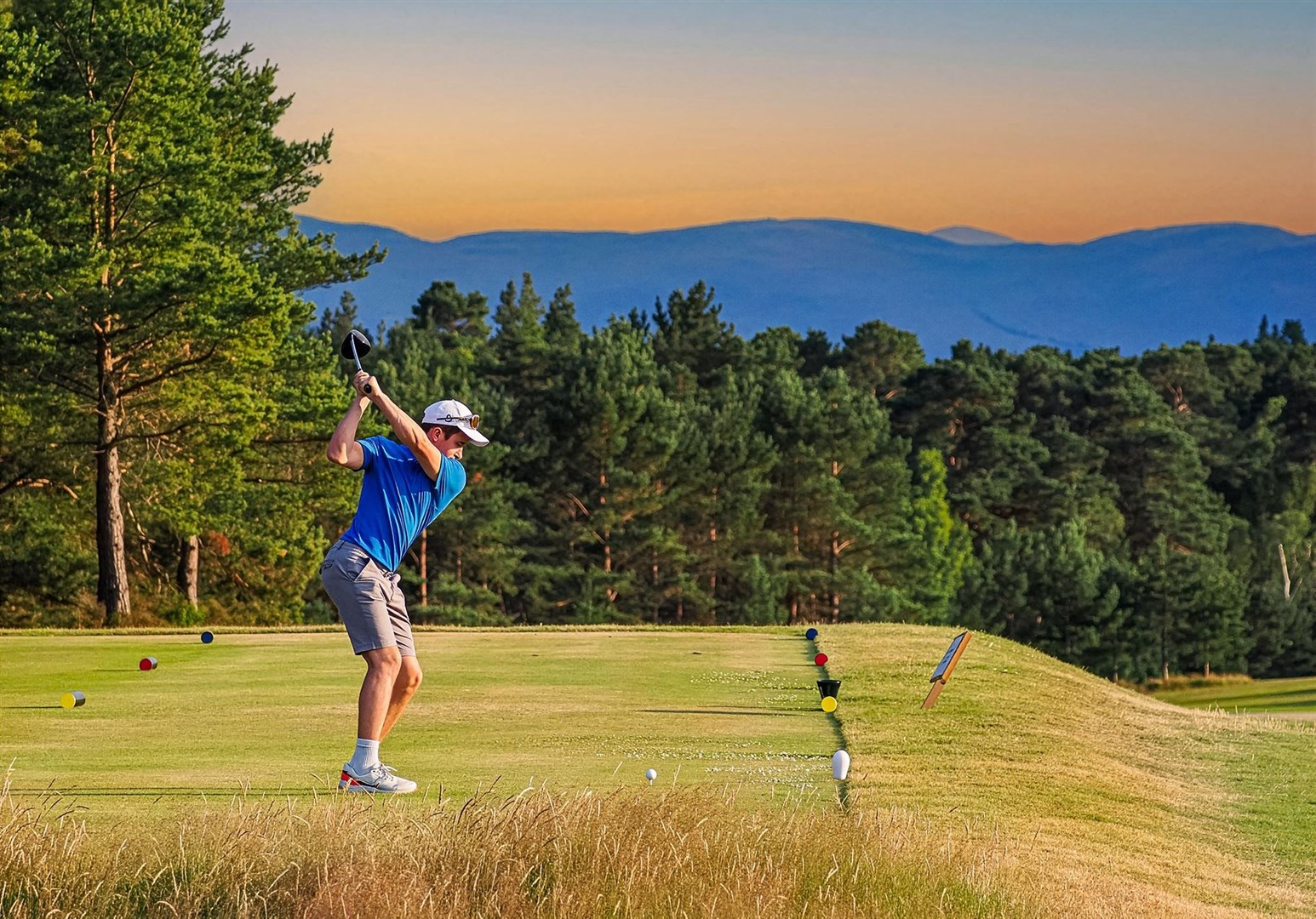 'Chasing birdies at sunset' at Grantown Golf Club.