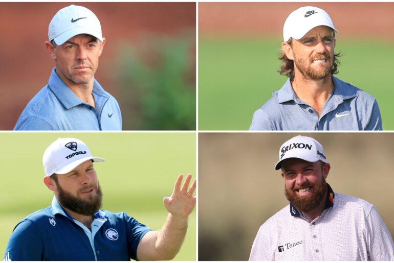Rory McIlroy, Tommy Fleetwood, Tyrrell Hatton and Shane Lowry