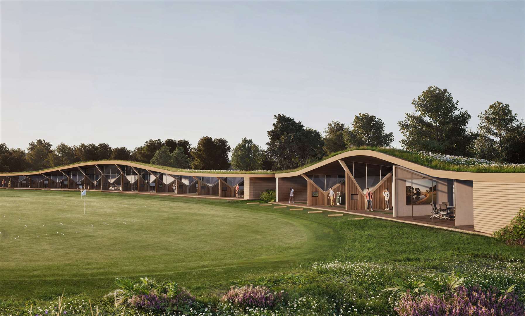 How the new state-of-the-art driving range will look at the London Golf Club. Picture: Holloway Studio