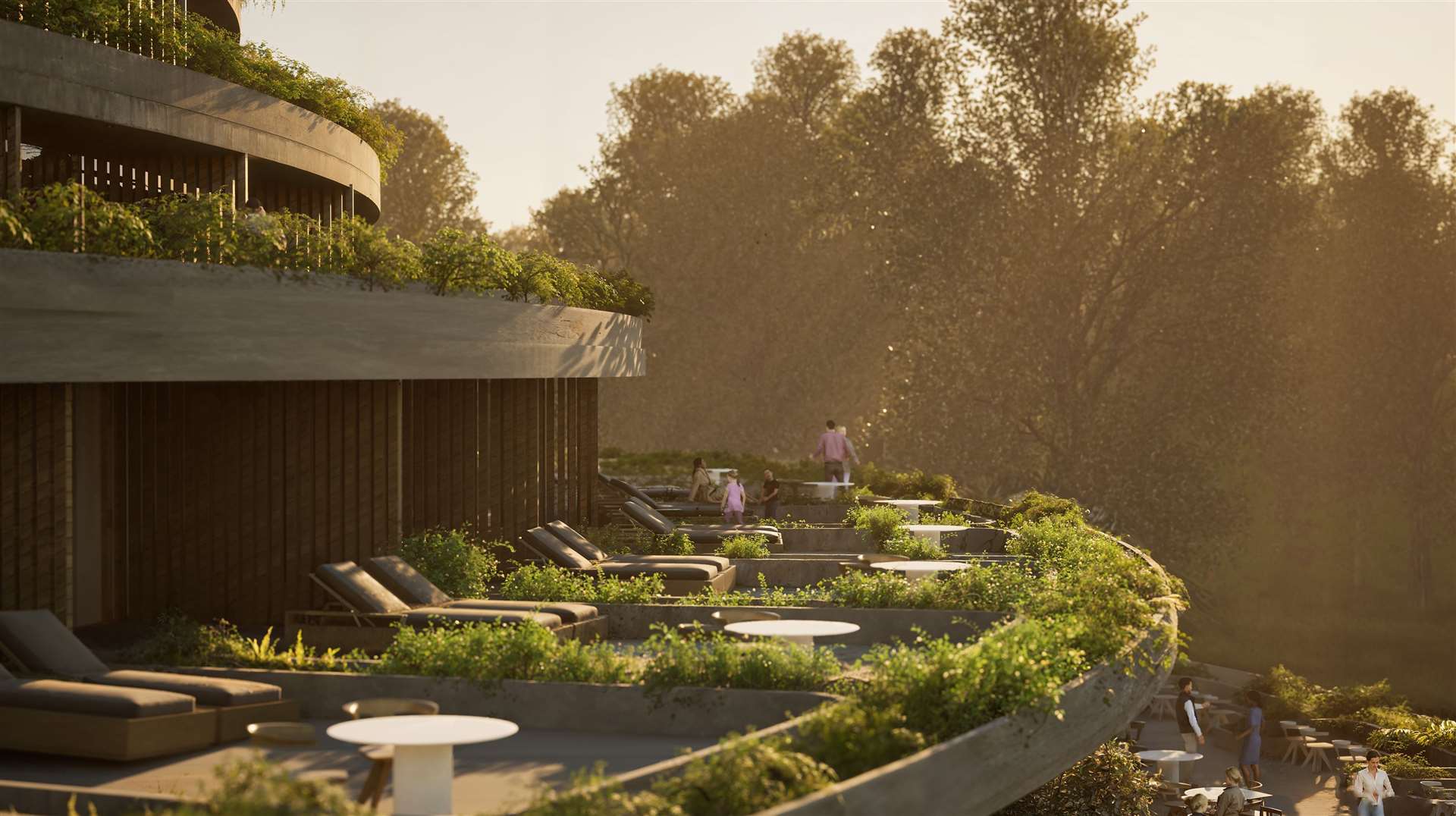 The luxury hotel will offer balcony views of the golf course. Picture: Holloway Studio