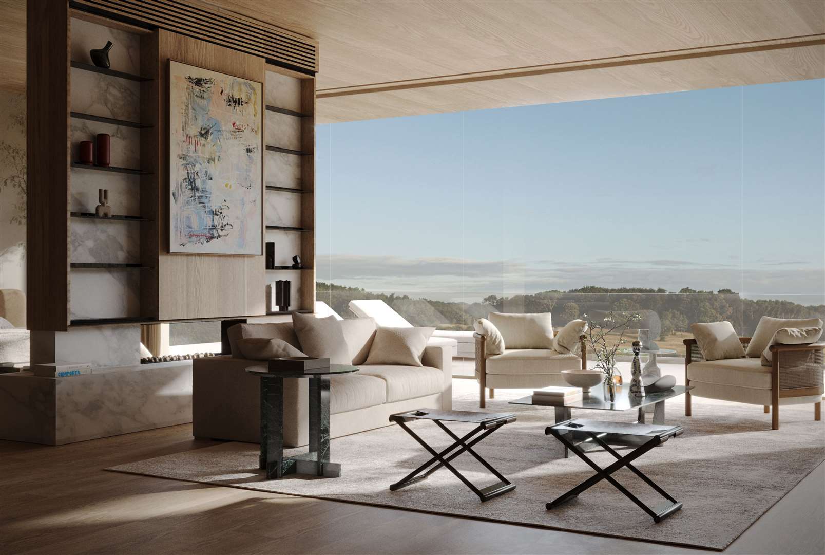 What one of the rooms at the hotel that overlooks the course will look like. Picture: Holloway Studio