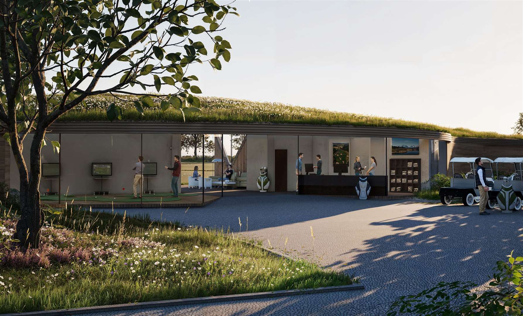 CGIs of how the brand new driving range will look. Picture: Holloway Studio