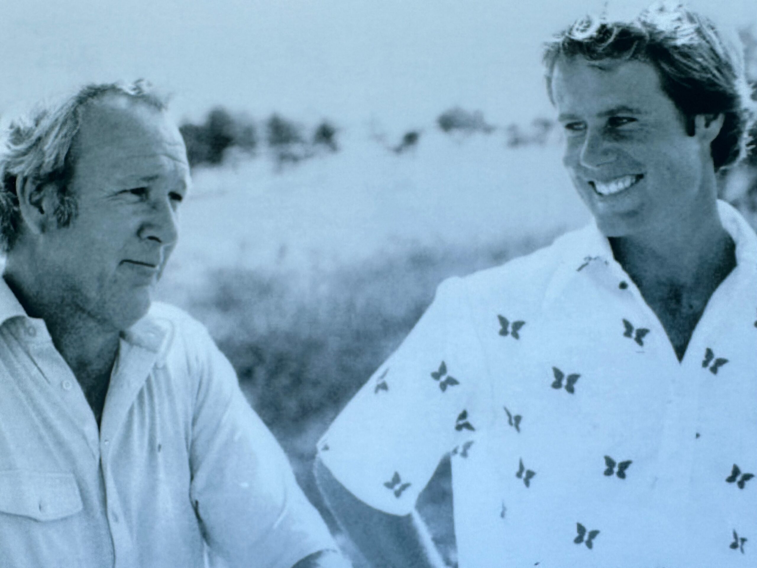 Mark Rolfing (right) becamse close friends with Arnie Palmer, as shown in this 1985 photo. Courtesy photo