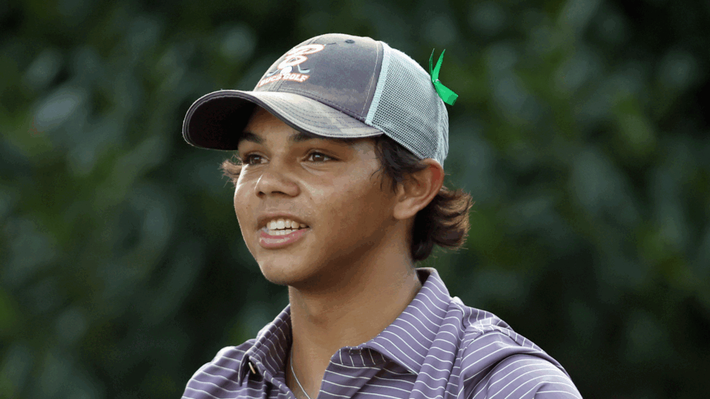 A headshot of Charlie Woods at the 2025 US Junior Amateur