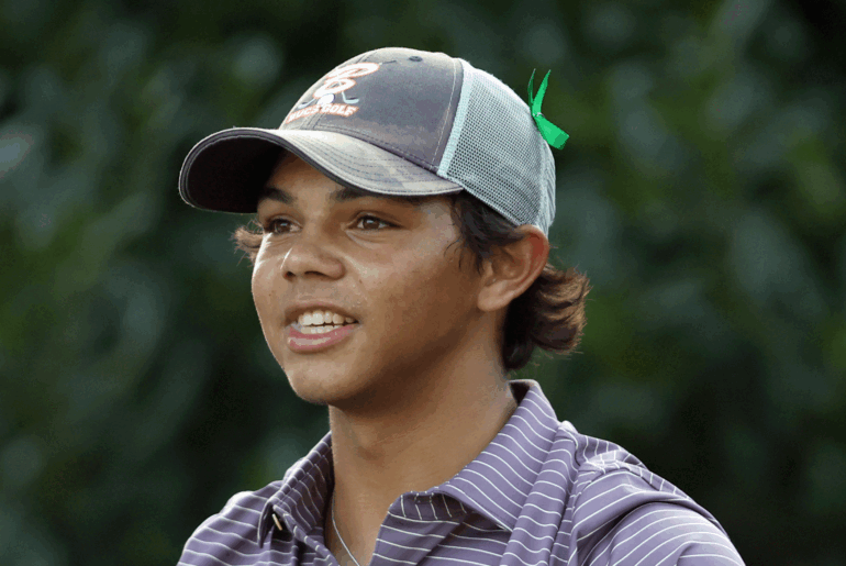 A headshot of Charlie Woods at the 2025 US Junior Amateur