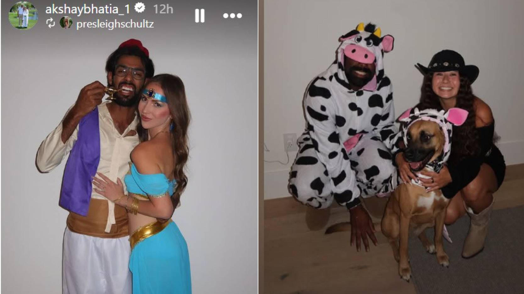 Akshay Bhatia and Sahith Theegala celebrate Halloween