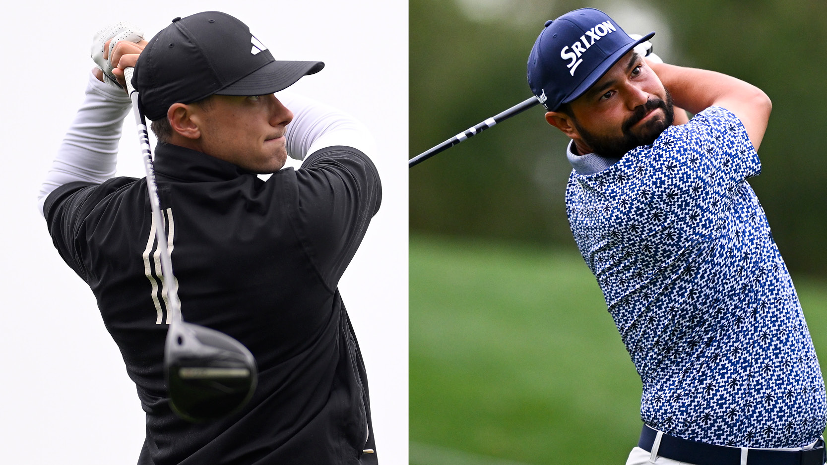 Ludvig Aberg hits a driver, JJ Spaun hits a driver
