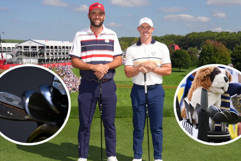 Scottie Scheffler and Rory McIlroy line up at the Ryder Cup, with their wedge set ups either side