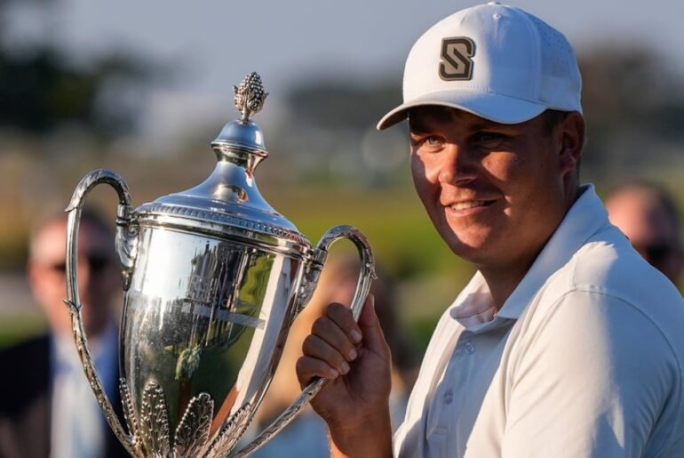 Sami Valimaki holds on for first PGA Tour title on final day of close calls for keeping cards