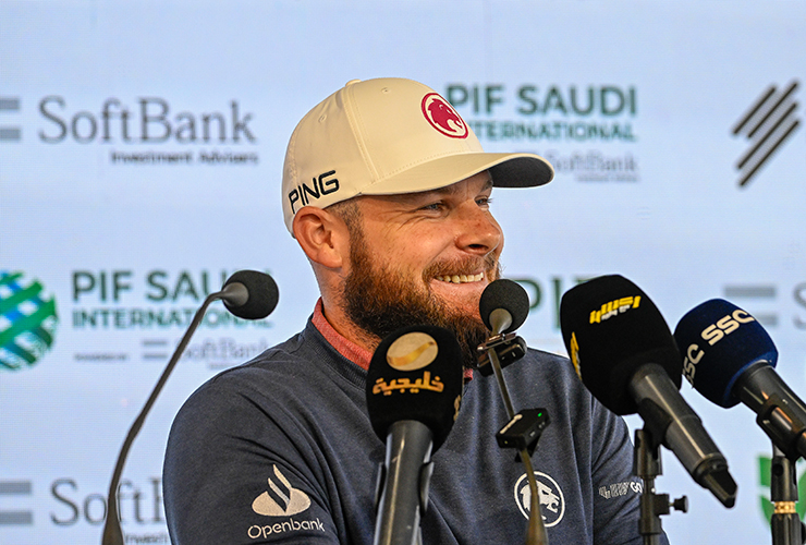 Tyrrell Hatton at Riyadh Golf Club for the PIF Saudi International powered by SoftBank Invest Advisers, the final event on The International Series schedule in 2024 - Asian Tour