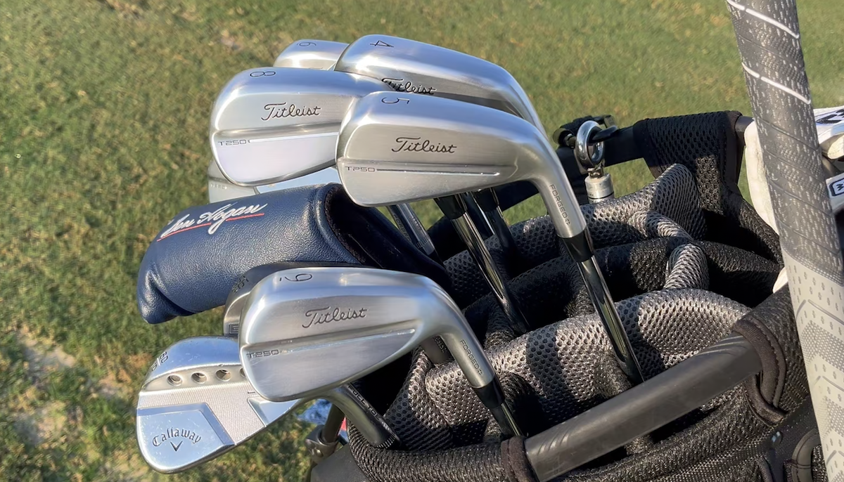 Titleist T250 irons at the range